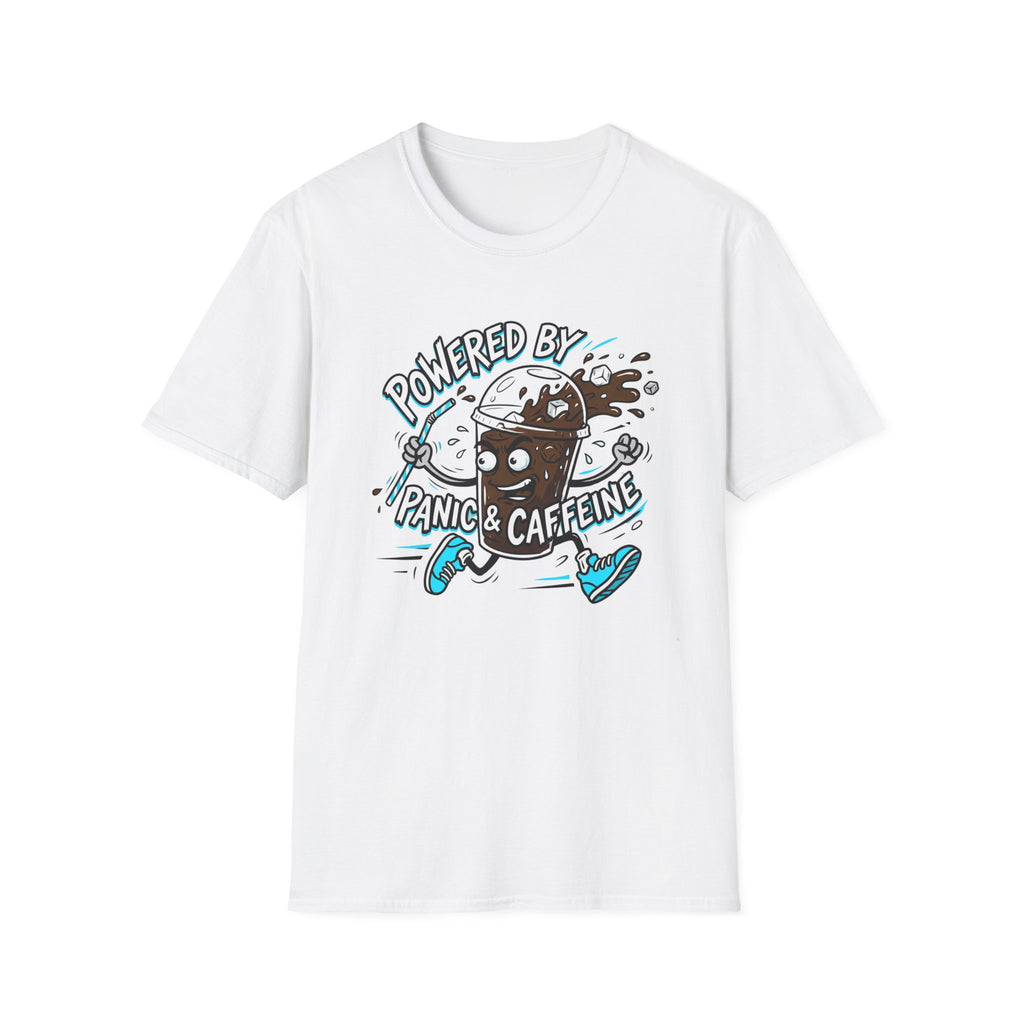 Powered By Panic & Caffeine T-Shirt