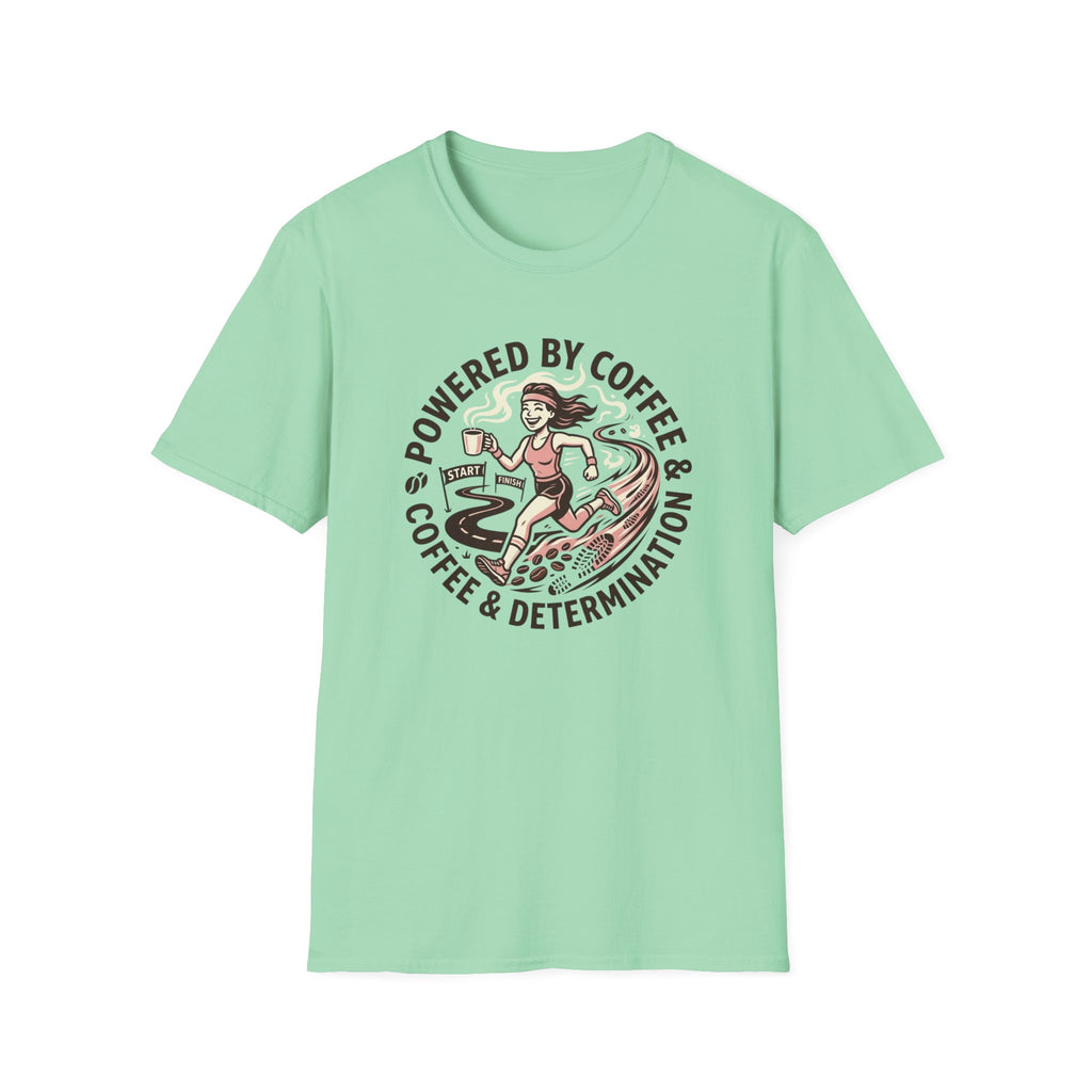 Powered By Coffee Woman Runner T-Shirt