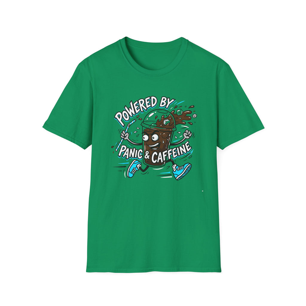 Powered By Panic & Caffeine T-Shirt
