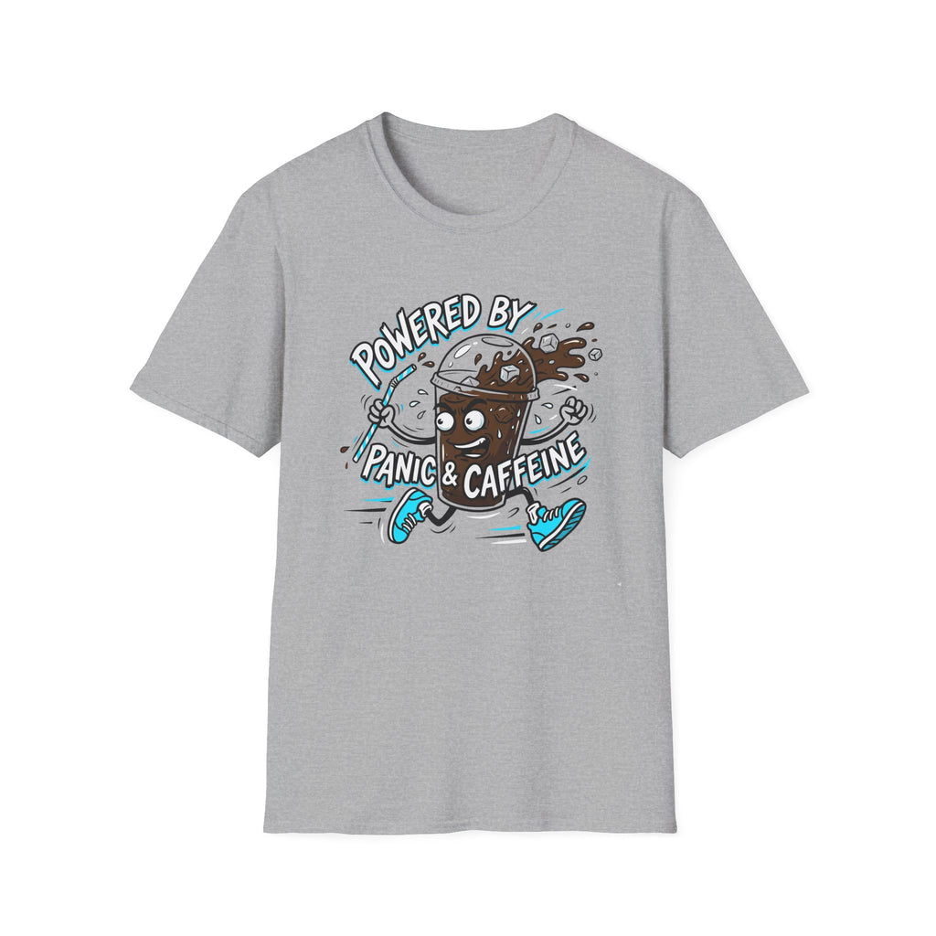 Powered By Panic & Caffeine T-Shirt